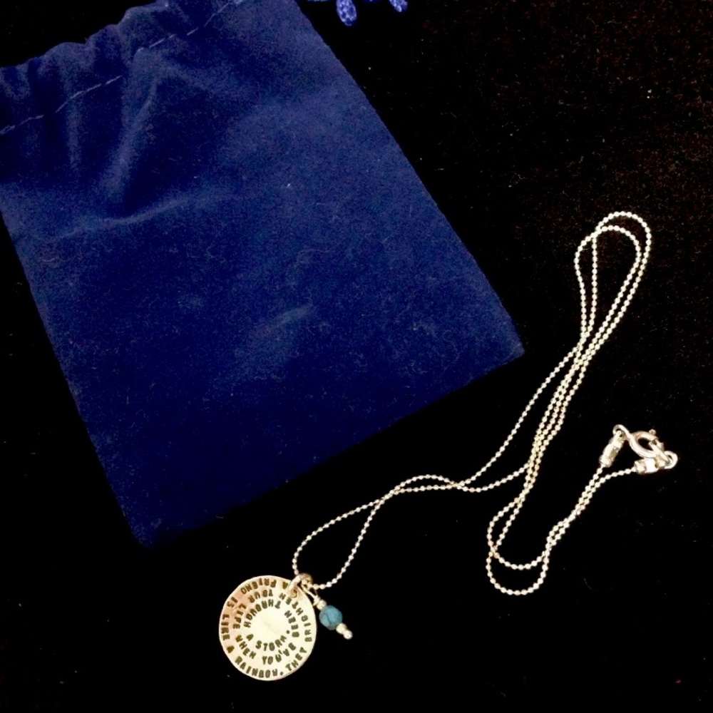 FREE ✨ Stirling silver BFF pendant turquoise, ball chain